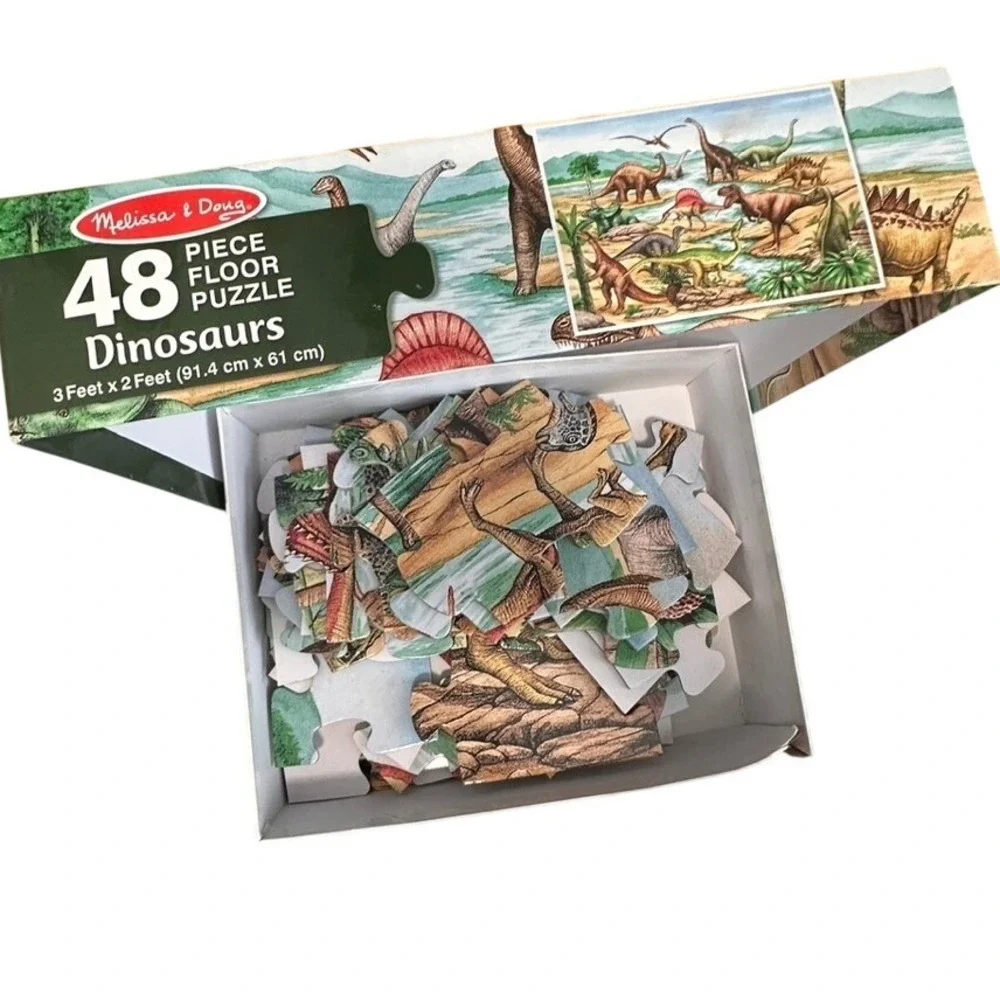 Melissa & Doug Dinosaurs 48 Piece Floor Puzzle 3ft x 2ft Kids Ages 3+